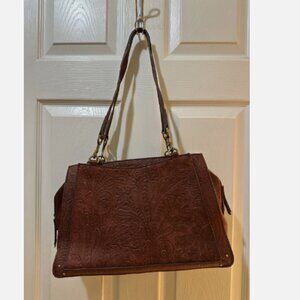 American Leather Co. Willis Triple Entry Leather Satchel-NEW-A628985